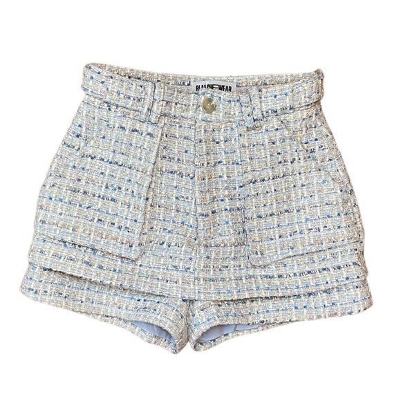 BlancheWear Blue Tweed Skort Mini Skirt Various Sizes - Picture 2 of 13